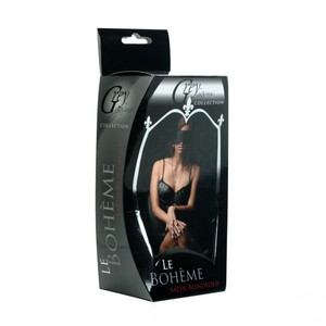 Le Boheme Black Satin Blindfold