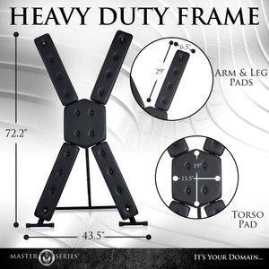 Master Series BDSM St. Andrew's Cross Deluxe