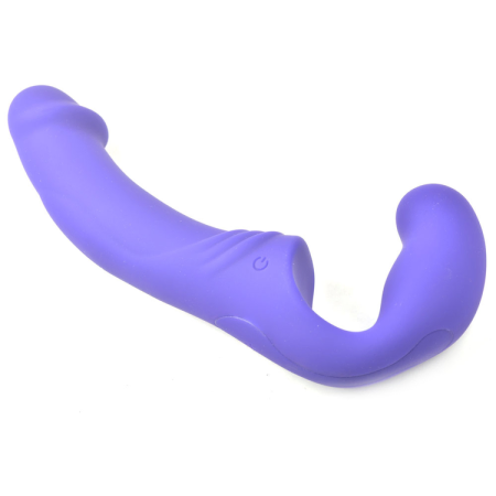 Double Rider Purple Vibrating Strapless Strapon