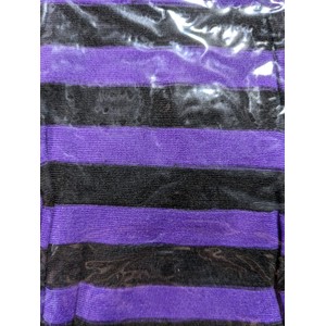 Over The Knee Socks Striped Black Purple