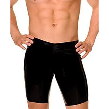 Men Shiny Black Fetish Boxer Briefs