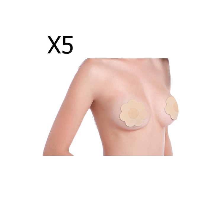 כיסויי פיטמות בצבע גוף מבד 5 זוגות