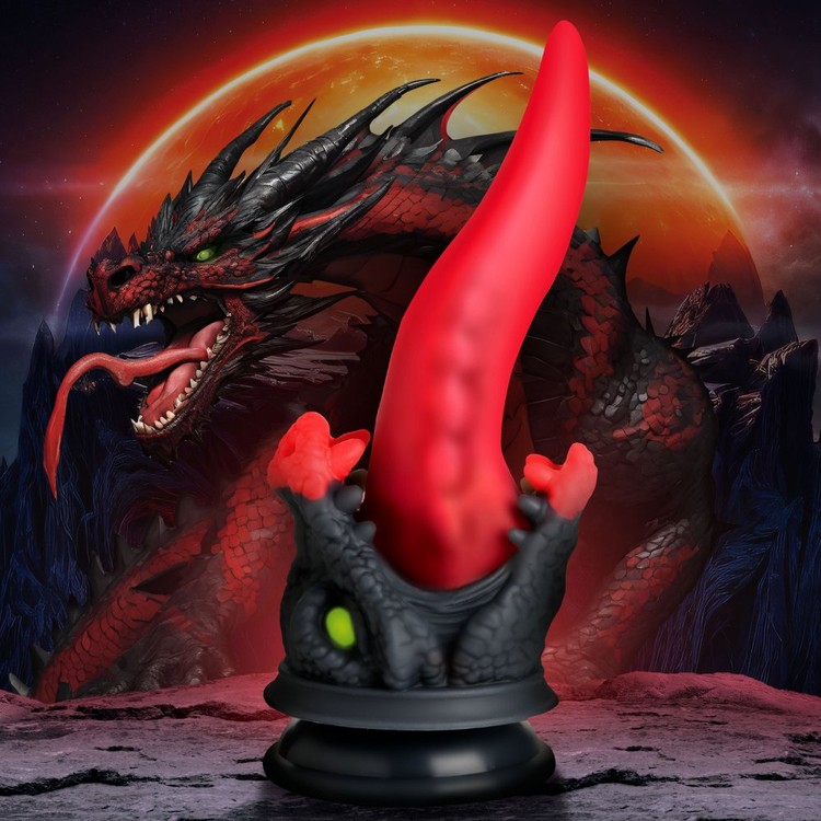 Dragon Roar דילדו לשון אדומה של דרקון חייזרי