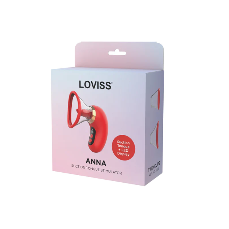 Anna וויברטור לגירוי הדגדגן מדמה אוראלי Loviss