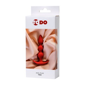 ToDo Trio פלאג סיליקון אדום משולב חרוזים