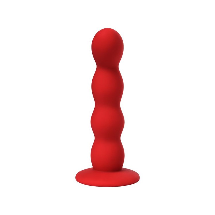 ToDo Favorite Dildo דילדו אנאלי סיליקון אדום עם חרוזים  13 ס"מ קטן