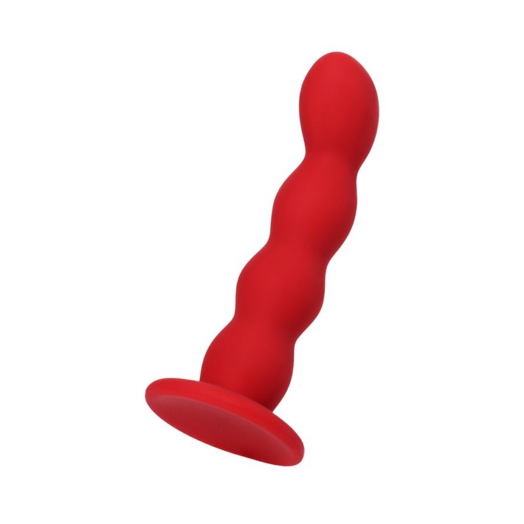 ToDo Favorite Dildo דילדו אנאלי סיליקון אדום עם חרוזים  13 ס"מ קטן