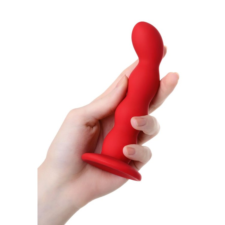 ToDo Favorite Dildo דילדו אנאלי סיליקון אדום עם חרוזים  13 ס"מ קטן