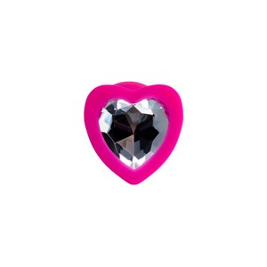 ToDo Diamond Heart pink S  פלאג סיליקון לב קטן
