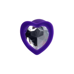 ToDo Diamond Heart purple S  פלאג סיליקון לב קטן
