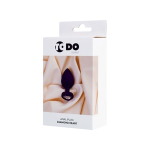 ToDo Diamond Heart purple S  פלאג סיליקון לב קטן