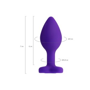 ToDo Diamond Heart purple S  פלאג סיליקון לב קטן