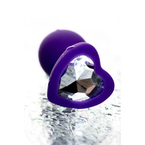 ToDo Diamond Heart purple S  פלאג סיליקון לב קטן