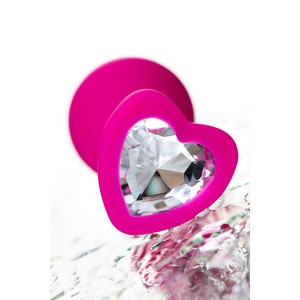 ToDo Diamond Heart pink M  פלאג סיליקון לב בינוני