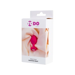 ToDo Diamond Heart pink M  פלאג סיליקון לב בינוני