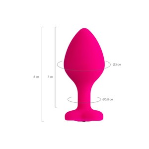 ToDo Diamond Heart pink M  פלאג סיליקון לב בינוני