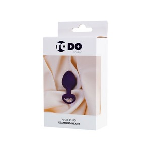 ToDo Diamond Heart purple M פלאג סיליקון לב בינוני