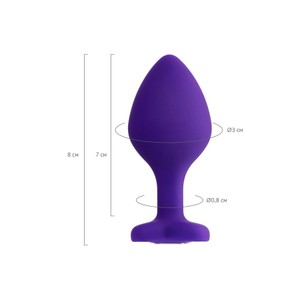 ToDo Diamond Heart purple M פלאג סיליקון לב בינוני