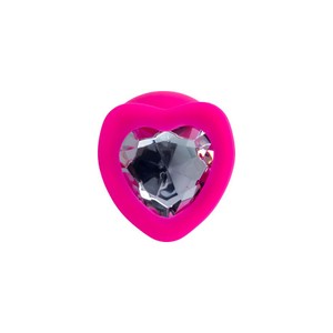 ToDo Diamond Heart pink L  פלאג סיליקון לב גדול