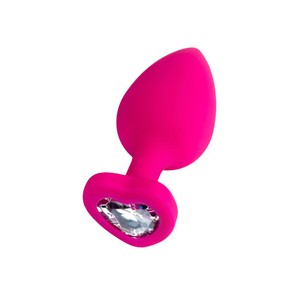 ToDo Diamond Heart pink L  פלאג סיליקון לב גדול