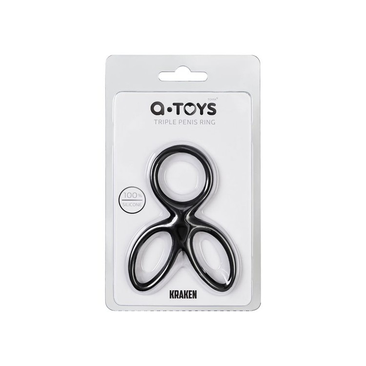 A-Toys Kraken טבעת פין לזיקפה סיליקון משולש