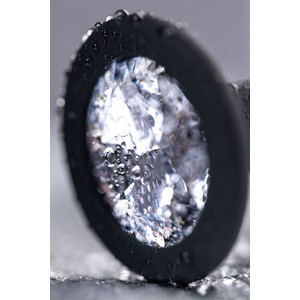 POPO rhinestone butt plug S פלאג סיליקון שחור