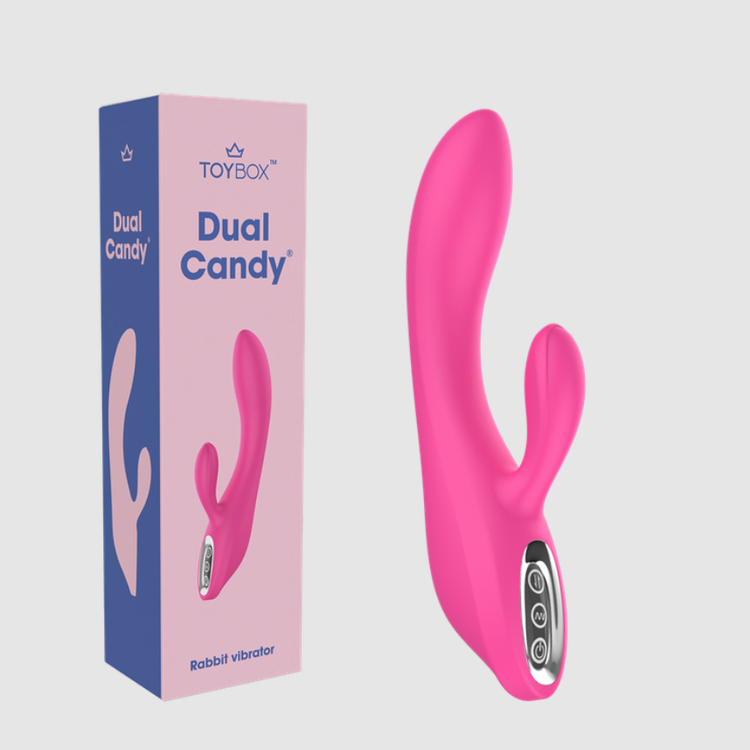 Dual Candy וויברטור ארנב לגירוי משולב - ורוד Toybox​