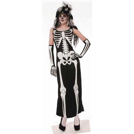 Skeleton Dress שמלת האלווין גותית צמודה של שלד