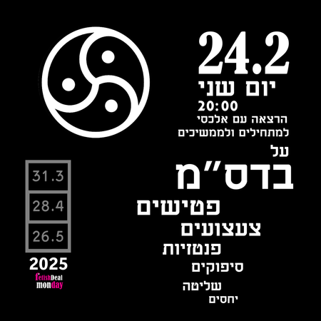 24.2.25 הרצאה על bdsm למתחילים בעברית