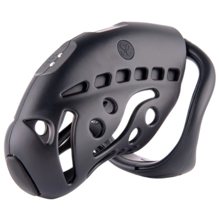 Black Electric Vibrating Cock Cage