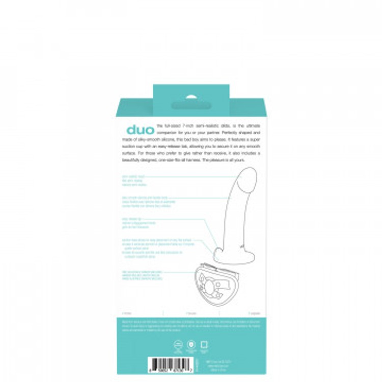 סט סטראפון ודילדו שחור טורקיז 17.8 ס"מ VeDo