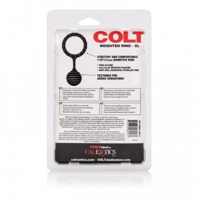 CalExotics Colt טבעת פין סיליקון מחוספס עם משקולת