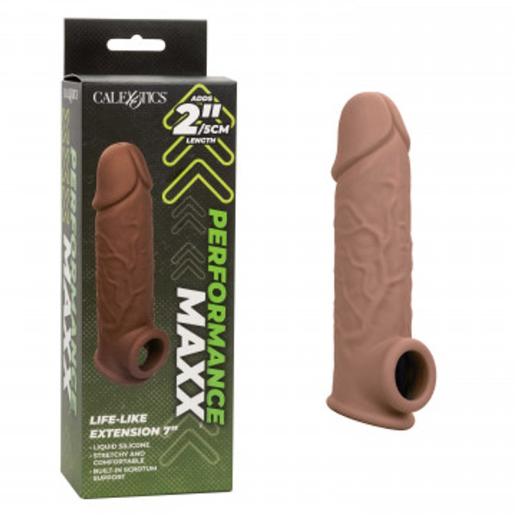 CalExotics Maxx Life שרוול מאריך לפין 17.8 ס"מ - חום