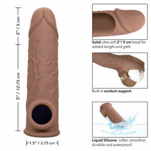 CalExotics Maxx Life Penis Extender Sleeve 17.8 cm - Brown