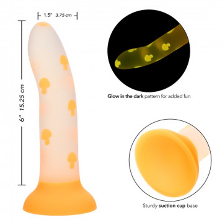 CalExotics Glow Stick Mushroom דילדו זוהר בחושך עם פטריות