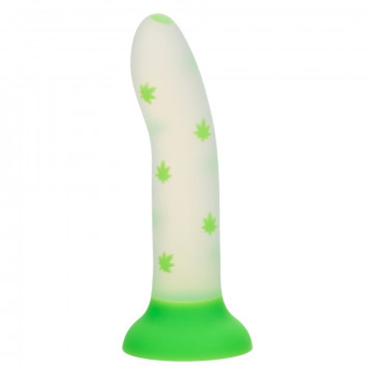 CalExotics Glow Stick Leaf דילדו ירוק זוהר בחושך עם עלים