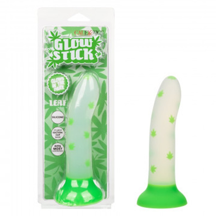 CalExotics Glow Stick Leaf דילדו ירוק זוהר בחושך עם עלים