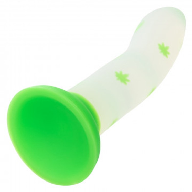 CalExotics Glow Stick Leaf דילדו ירוק זוהר בחושך עם עלים