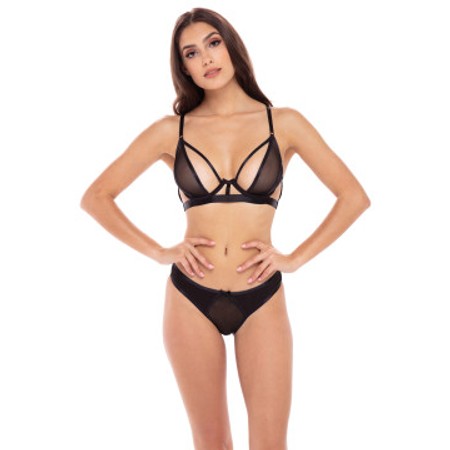 René Rofé New in Town  סט חזייה ותחתון שחור - S/M