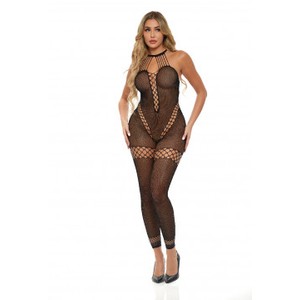 Take You There Bodystocking - One Size בגד גוף רשת שחור