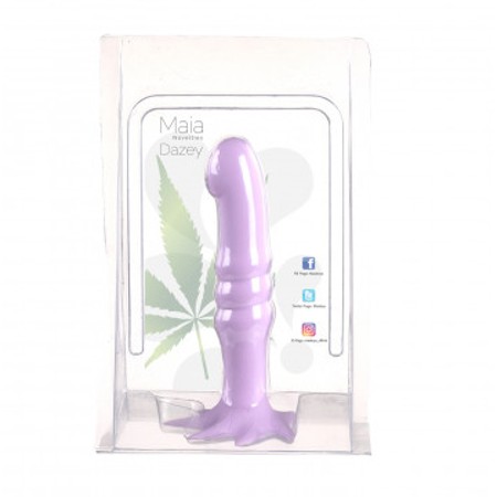 Dazey Leaf Dong Dildo Purple 17.78 cm