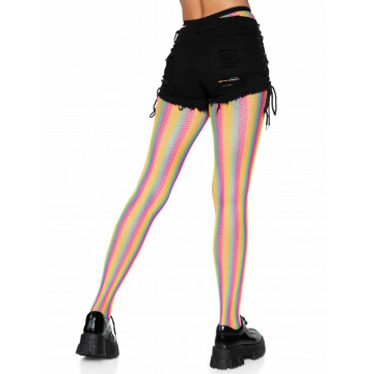 Leg Avenue Neon Rainbow גרביוני רשת צבעוניים