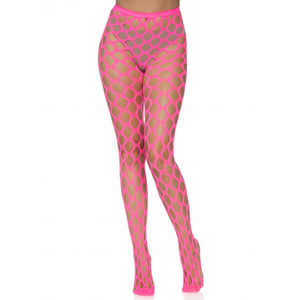 Leg Avenue Jumpo Pothole גרביוני רשת - ורוד נאון