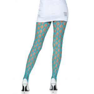 Leg Avenue Jumpo Pothole גרביוני רשת - כחול נאון