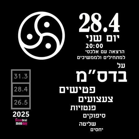 28.04.25 הרצאה על bdsm למתחילים בעברית