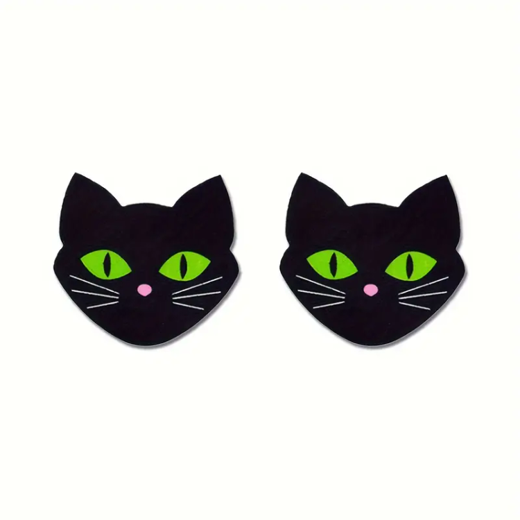 מדבקות לפטמות חתול שחור