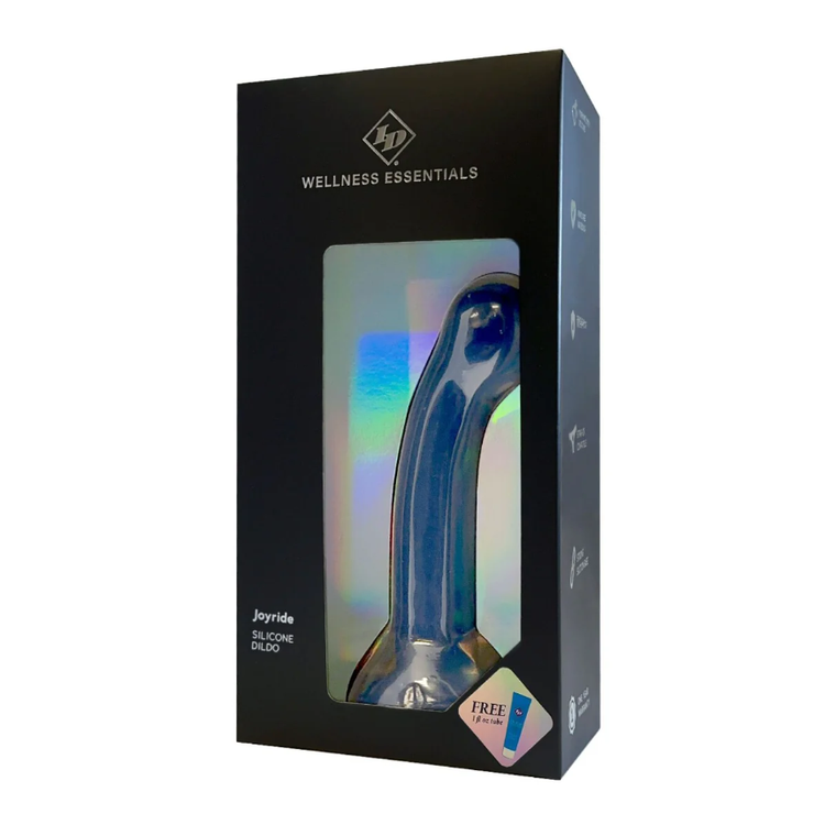 ID Joyride דילדו סיליקון רך וגמיש בצבבע כחול + חומר סיכה