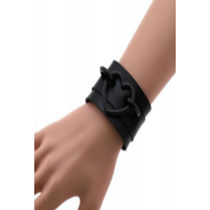 Gothic Black Metal Heart Bracelet