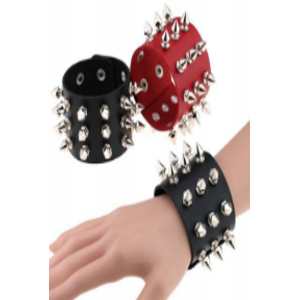 Gothic Bracelet Silver Studs 4 Rows