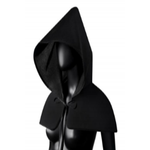 Black Gothic Fetish Hooded Cape